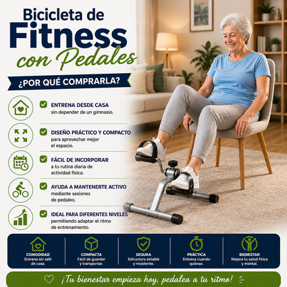 Bicicleta de Fitness con Pedales