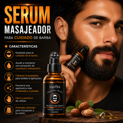 🧔 Serum Masajeador para una Barba Más Suave y Cuidada