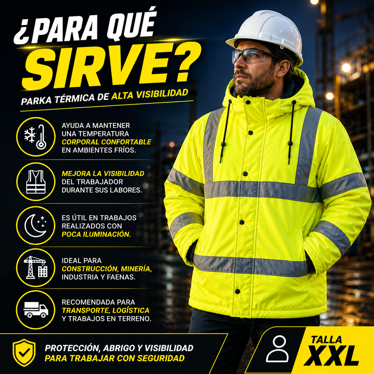 Parka Térmica de Alta Visibilidad