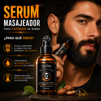 🧔 Serum Masajeador para una Barba Más Suave y Cuidada