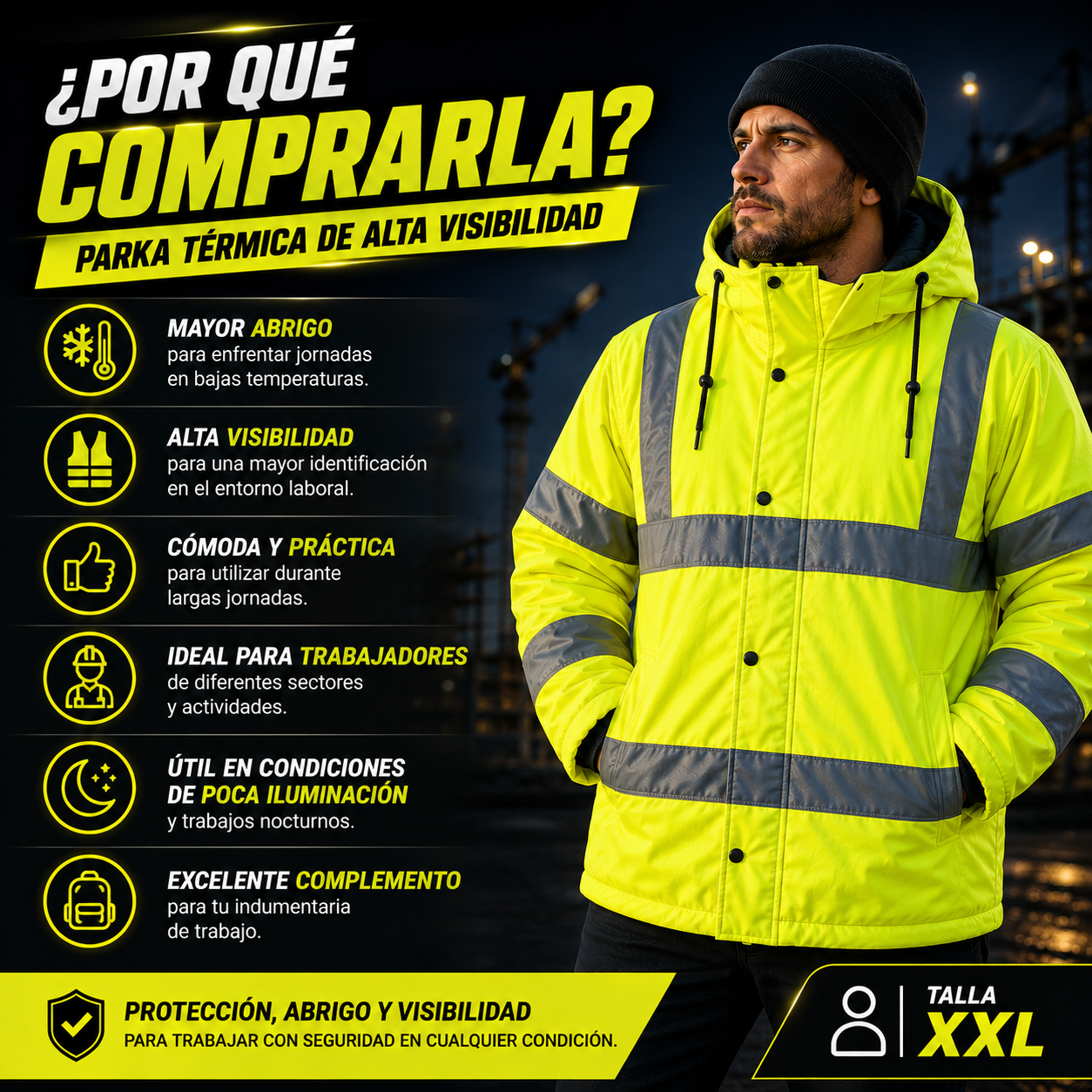 Parka Térmica de Alta Visibilidad