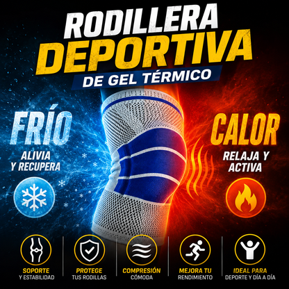 Rodillera Deportiva de Gel Térmico – Soporte y Confort para Tus Entrenamientos
