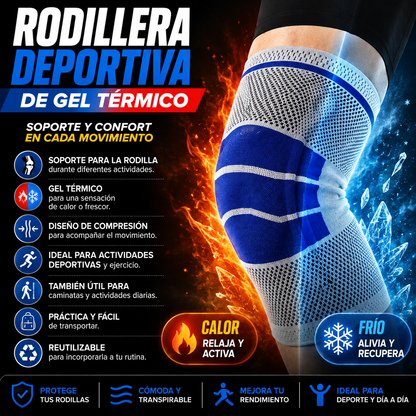 Rodillera Deportiva de Gel Térmico – Soporte y Confort para Tus Entrenamientos