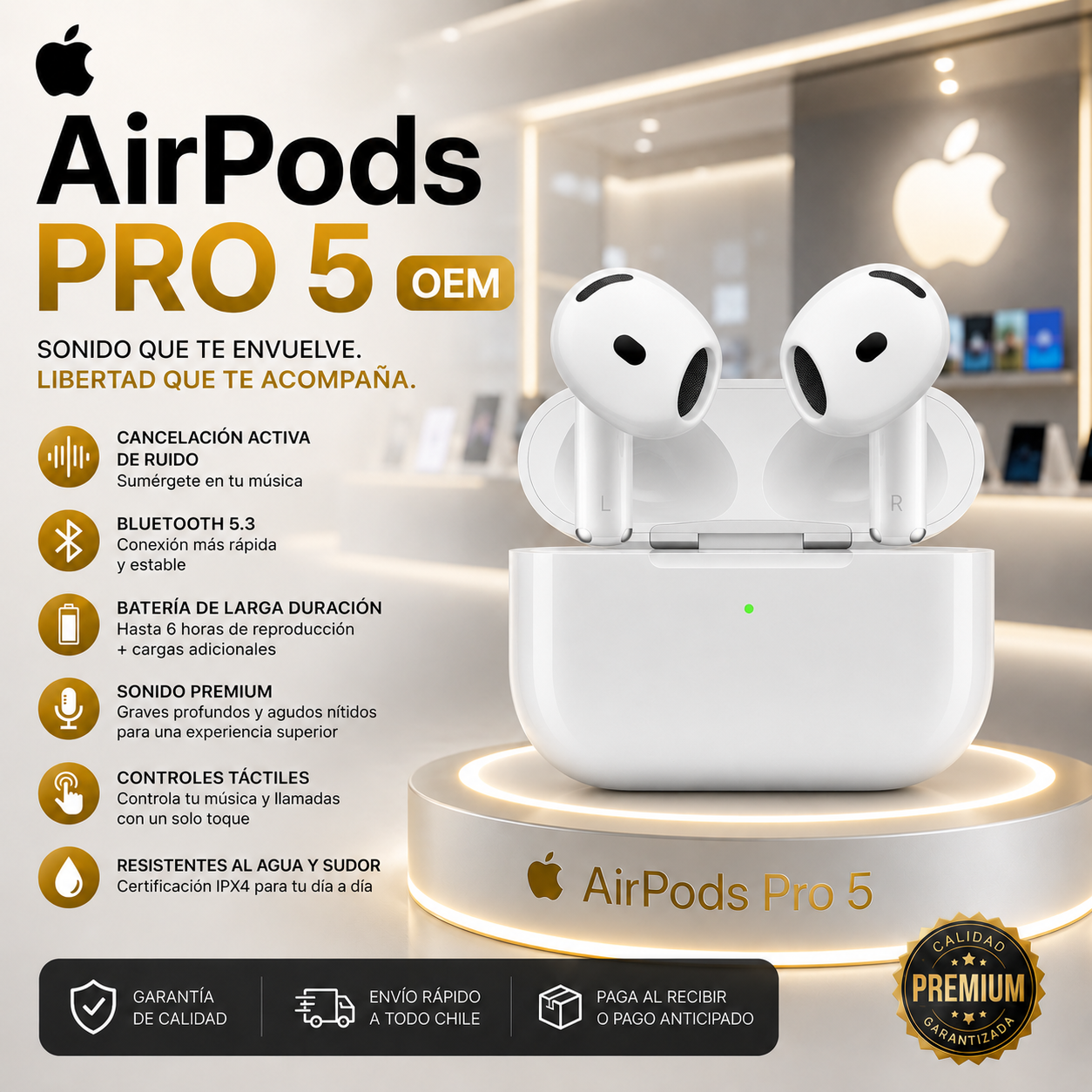 🎧 AudíFonos Bluetooth Pro 5 – TecnologíA, Comodidad Y Estilo En Tus OíDos