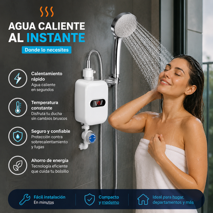 Mini Calentador Agua Ducha Agua Caliente