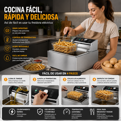 Freidora De Alta Gama 6 Litros