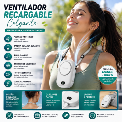 Ventilador Recargable Colgante