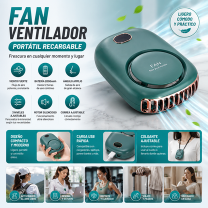 Ventilador Recargable Colgante