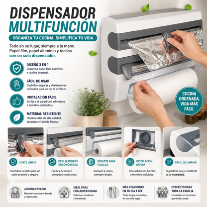 Dispensador Papel De Cocina Multiuso