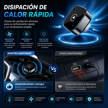 🔗 Adaptador Inalámbrico CarPlay / Android Auto USB – Plug & Play