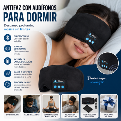 Antifaz Con Audifonos Para Dormir