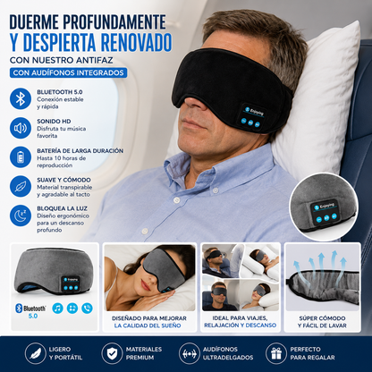 Antifaz Con Audifonos Para Dormir
