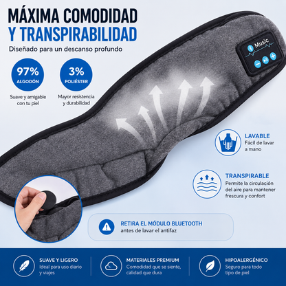 Antifaz Con Audifonos Para Dormir