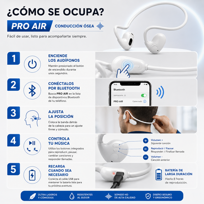AUDIFONOS PRO AIR CONDUCCIÓN OSEA