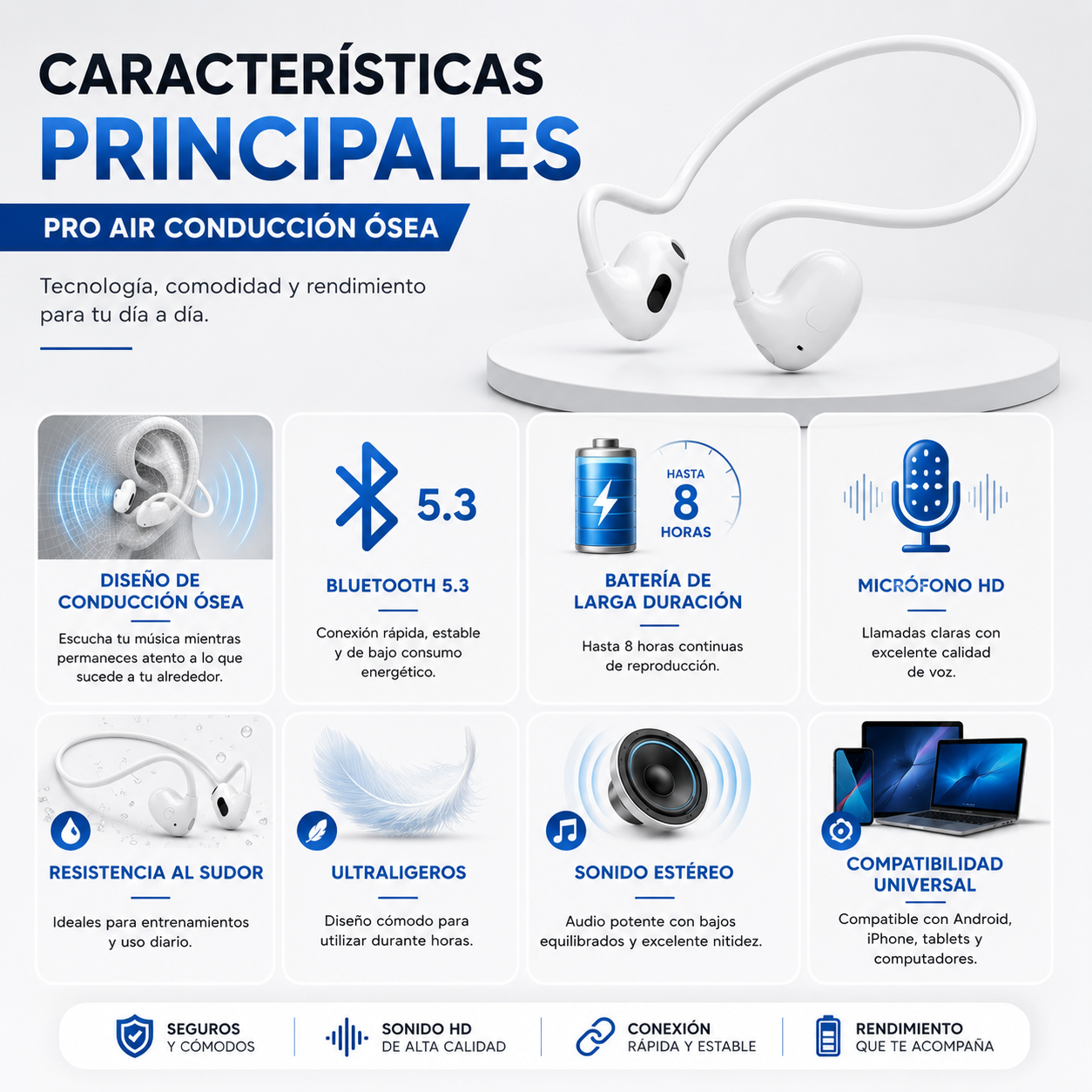 AUDIFONOS PRO AIR CONDUCCIÓN OSEA