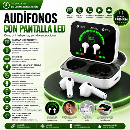 Audifonos Con Pantalla Led