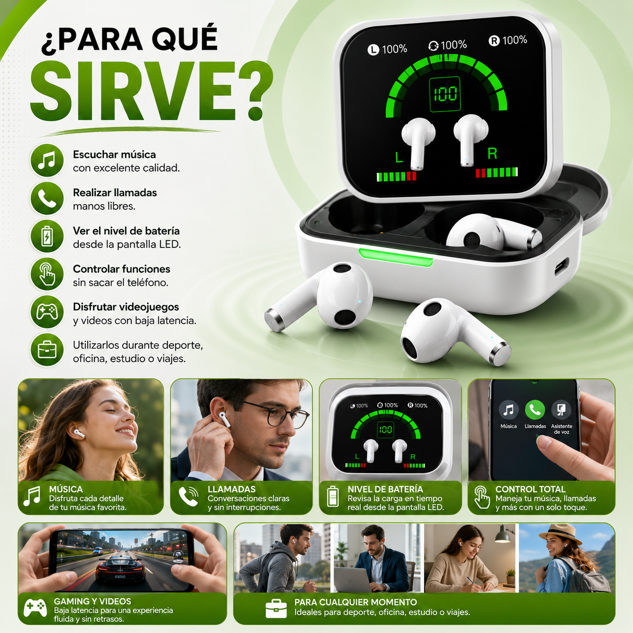 Audifonos Con Pantalla Led