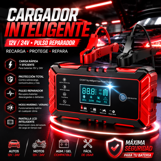 ARRANCADOR/REPARADOR DE BATERÍAS PORTÁTIL
