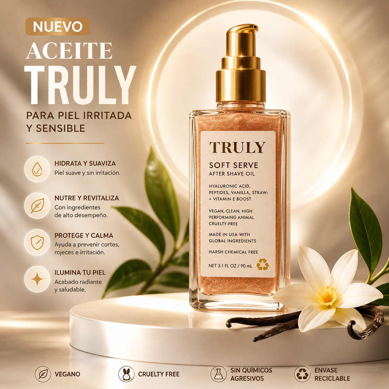 ACEITE TRULY PIEL SENSIBLE E IRRITADA