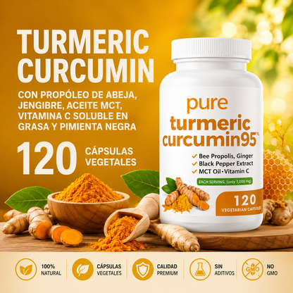 Curcuma Turmeric con pimienta negra 60 capsulas