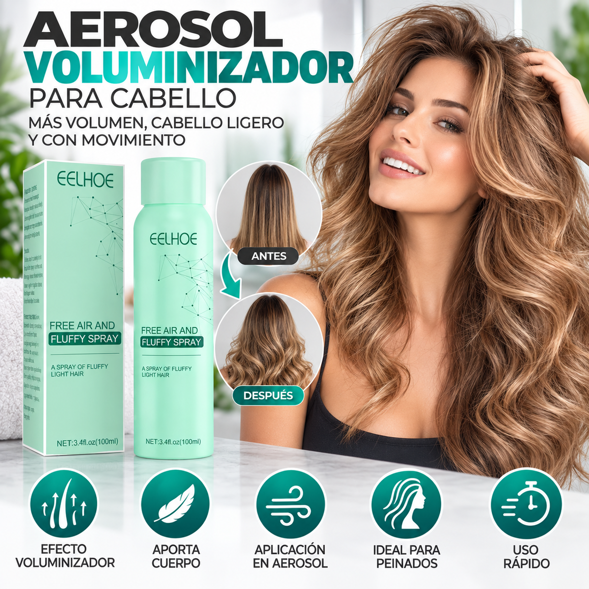 Aerosol Voluminizador para Cabello