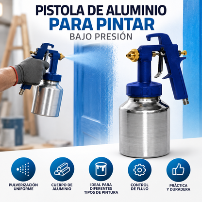 Pistola de Aluminio para Pintar Bajo Presión
