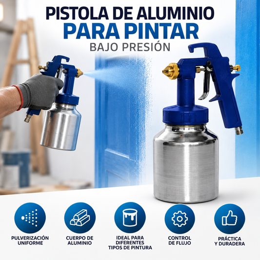 Pistola de Aluminio para Pintar Bajo Presión