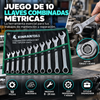 Juego de 10 Llaves Combinadas Métricas