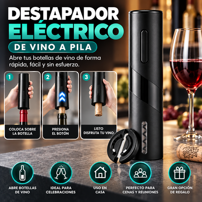 Destapador Eléctrico de Vino a Pila