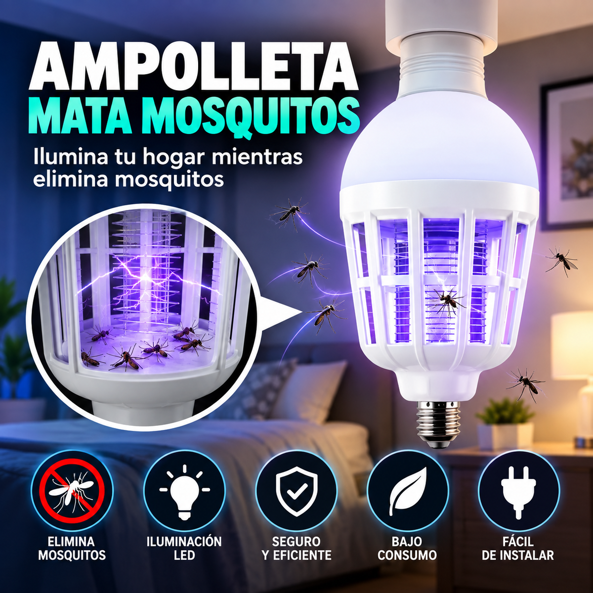 Ampolleta Mata Mosquitos