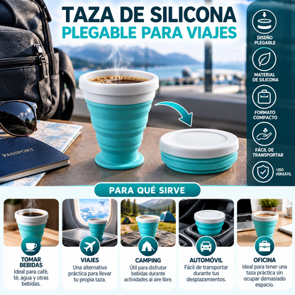 Taza de Silicona Plegable para Viajes