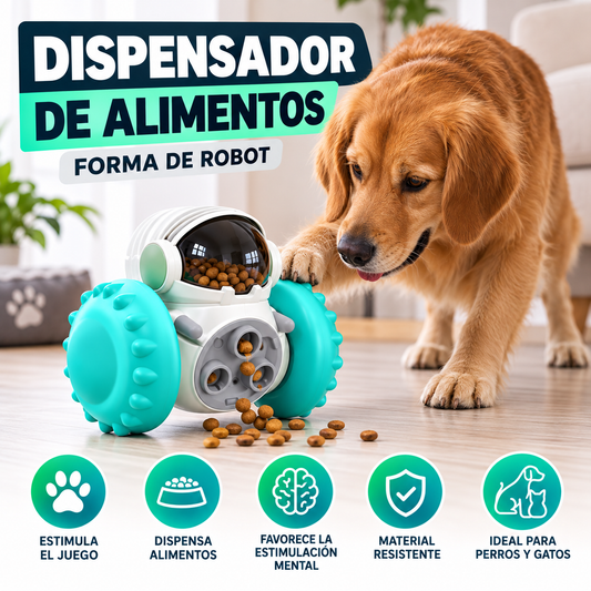 Dispensador de Alimentos Forma de Robot