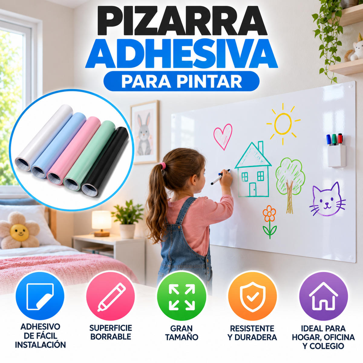 Pizarra Adhesiva para Pintar