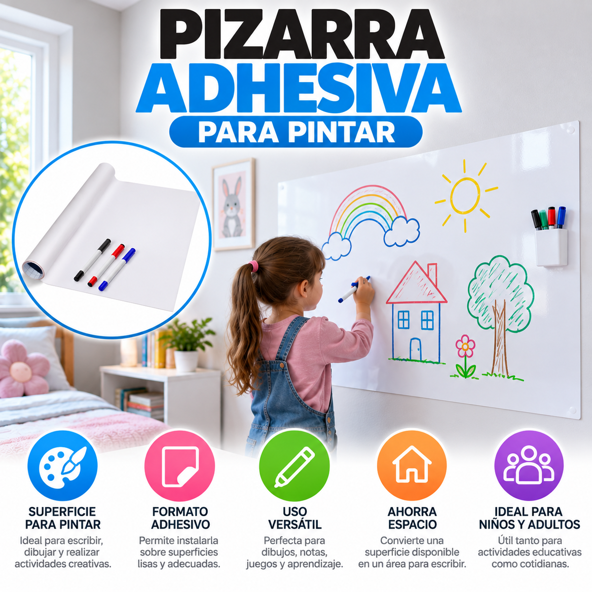 Pizarra Adhesiva para Pintar