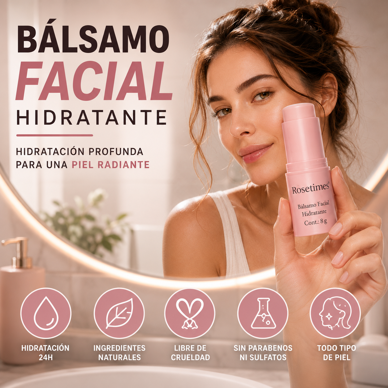 Bálsamo Facial Hidratante Antiarrugas Rosetimes® – TACH