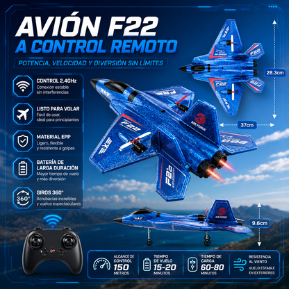 Avión F22 a Control Remoto