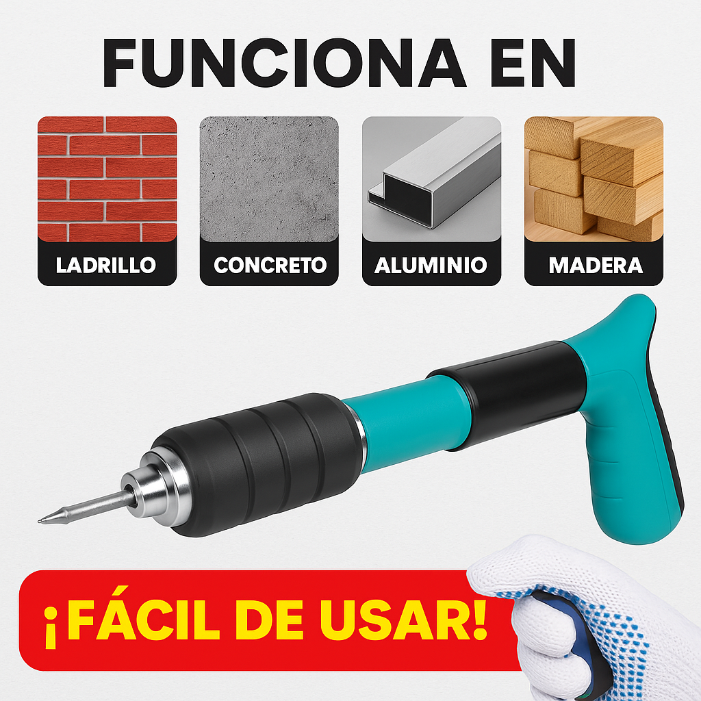 PISTOLA DE CLAVOS PORTÁTIL  +   🔥 ¡100 CLAVOS GRATIS! 🔥