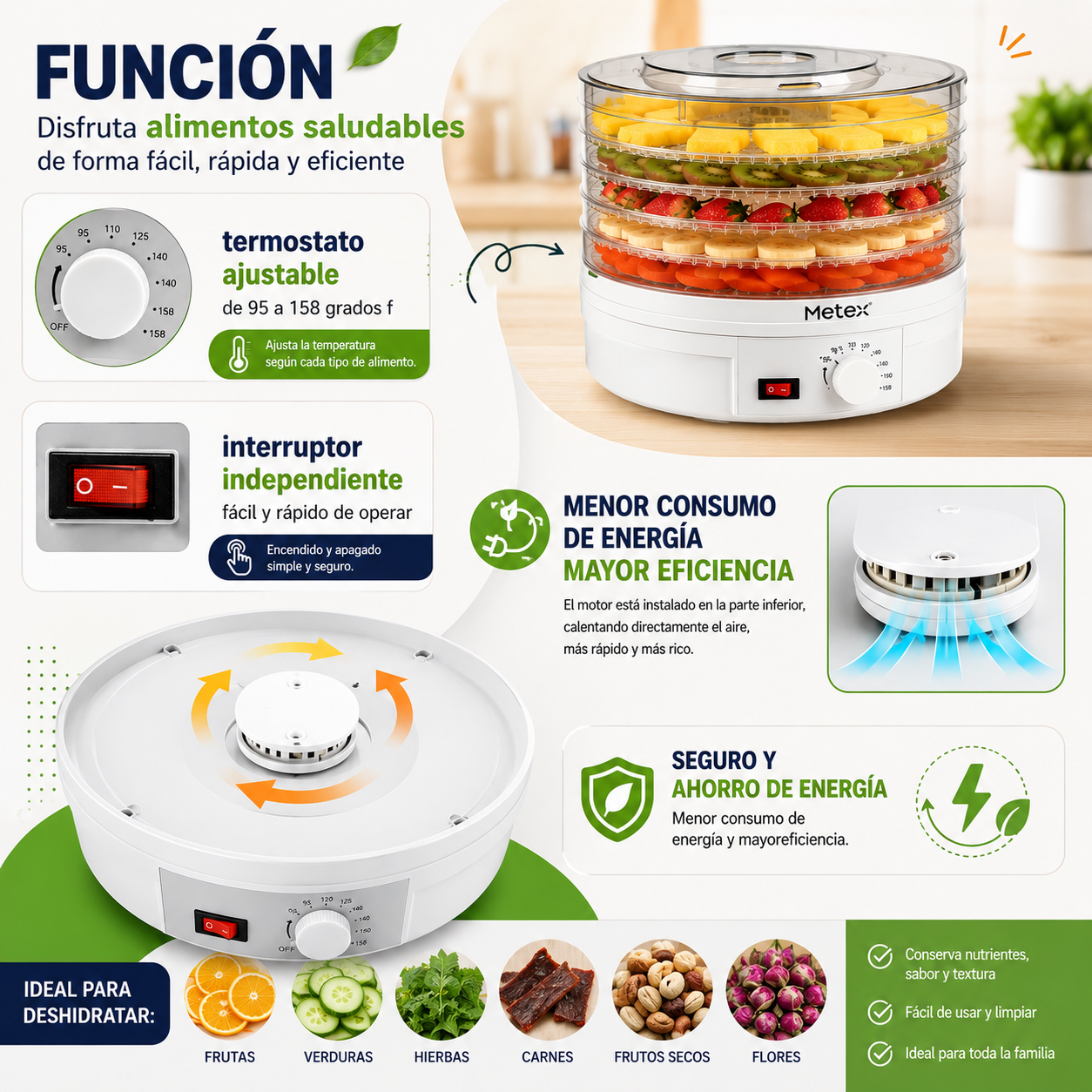 Deshidratador Alimentos Saludables