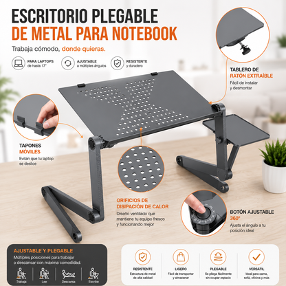 Escritorio Plegable De Metal Para Notebook