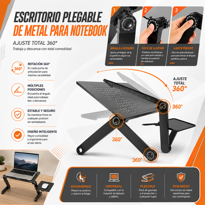 Escritorio Plegable De Metal Para Notebook