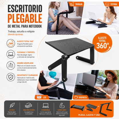 Escritorio Plegable De Metal Para Notebook