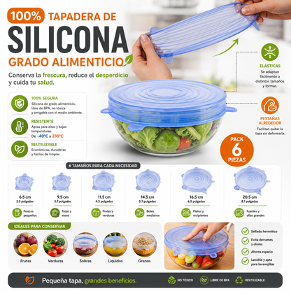 Tapas De Silicona Upsell (Pack 6 piezas)