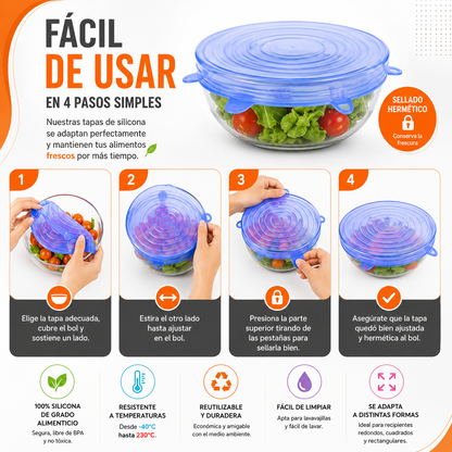 Tapas De Silicona Upsell (Pack 6 piezas)
