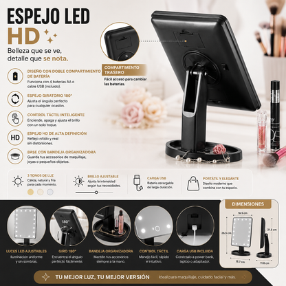 Espejo Led Hd