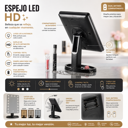 Espejo Led Hd