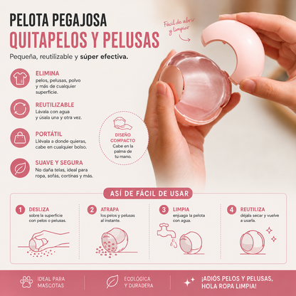 Pelota Pegajosa Quitapelos Y Pelusas