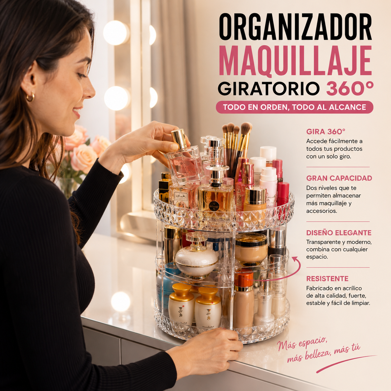 Organizador Maquillaje Giratorio 360