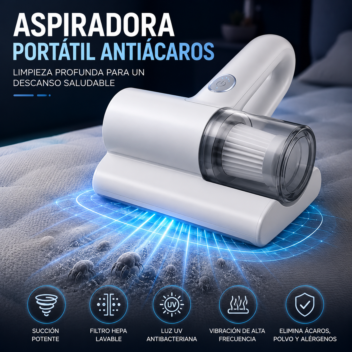 ASPIRADORA DE MANO REMOVEDOR DE ÁCAROS