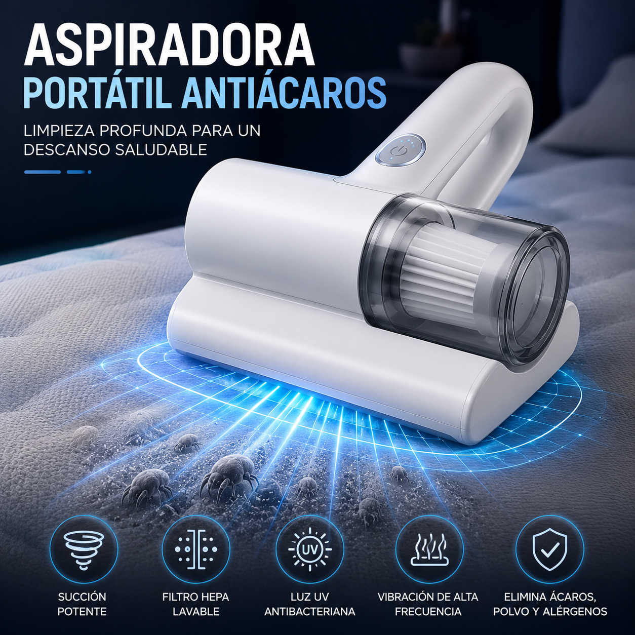 ASPIRADORA DE MANO REMOVEDOR DE ÁCAROS
