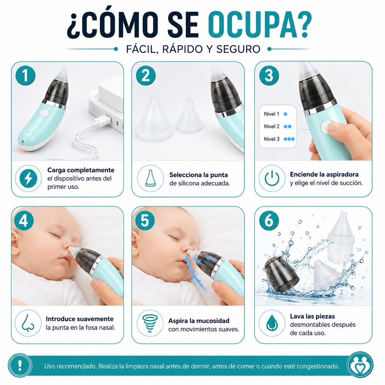 Aspiradora Nasal Eléctrica